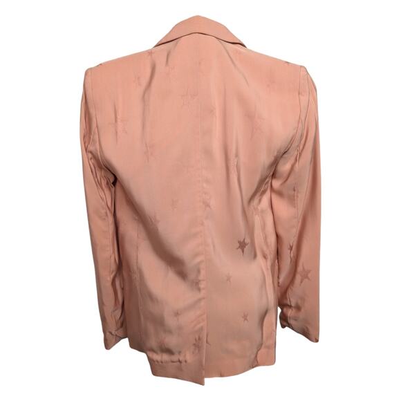 Zadig & Voltaire Deluxe Victor Jacquard Star Blazer Light Pink Womens Small 36 - Picture 4 of 14